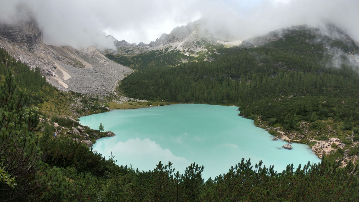 Lago di Sorapis z hora